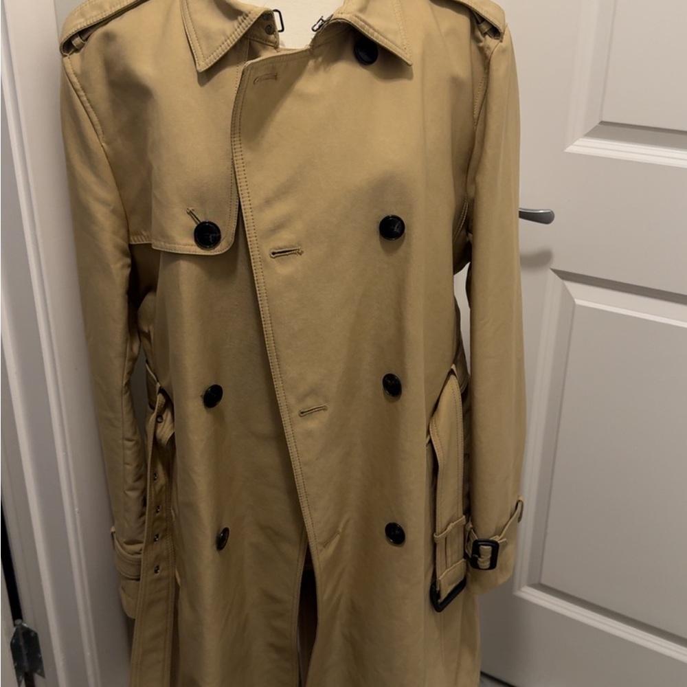 ZARA-Mens Classic Tan Trench Coat